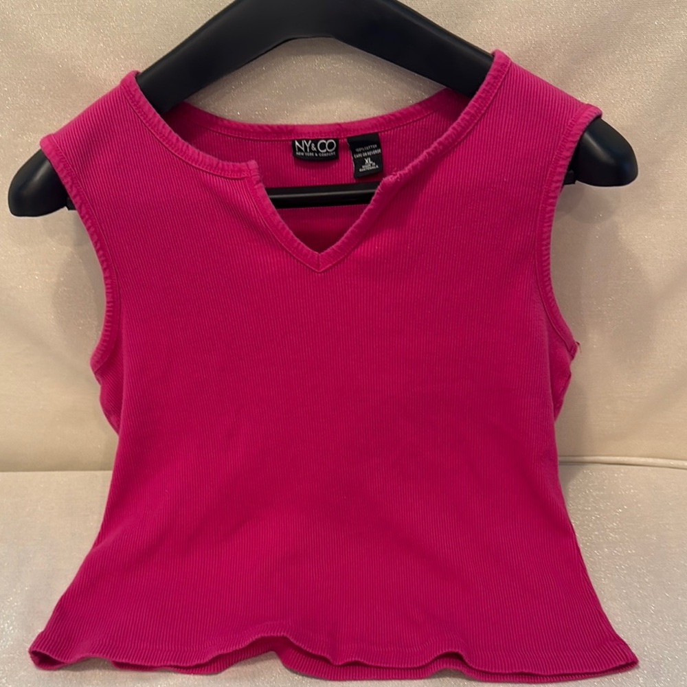 New York & Company Vibrant Pink Tank Top